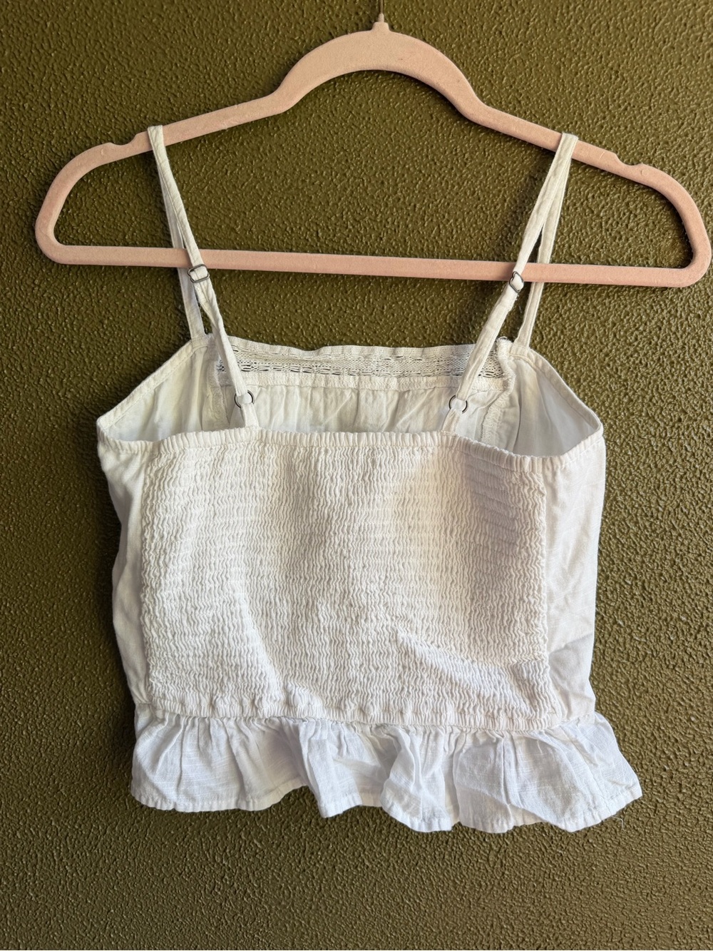 Abercrombie & Fitch White Lace-Trim Tank - Picture 4 of 5